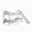 Beliche com Escorregador Magia Nuvem Carina Branco Beliche com Escorregador Magia Nuvem Carina Branco