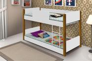 Beliche Infantil Branco e Mel com Colchões