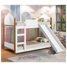 Beliche Infantil Casinha Alice Branco com Escorregador Beliche Infantil Casinha Alice Branco com Escorregador
