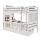 Beliche Infantil Com Janela Gavetas E Cortina Madeira Maciça Branco/ Rosa Housin Beliche Infantil Com Janela Gavetas E Cortina Madeira Maciça Branco/ Rosa Housin