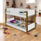 Beliche Infantil Montessori com Colchão Clara Branco e Mel Beliche Infantil Montessori com Colchão Clara Branco e Mel