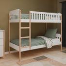 Beliche Infantil Solteiro Arredus em Madeira Maciça / MDF Branco/Natural