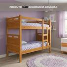 Beliche Jaspe com Escada e Proteção Lateral para Quarto Juvenil Criança e Adolescente - Nature