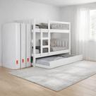 Beliche MDF com 3 Colchões e Cama Auxiliar - Ótima para Espaços Compactos e Confortáveis