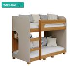 Beliche Montessoriana Solteiro C/Pés 1 Prateleira 100% Mdf Acabamento Laca Ema Cimol Nature/Off White