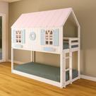Beliche Montessoriano Casinha Bela Com Coração - Madeira Maciça Branco/rosa/verde Housin