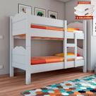 Beliche Multifuncional Que Vira 2 Camas Madrid com Grades de Proteção - Branco com 2 Colchões