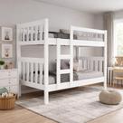 Beliche Para Quarto De Solteiro Pousada Versátil Adulto ou Criança Cor Branca MDF Design Moderna