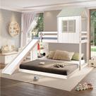 Beliche Queen Montessoriano Cabana Family com Escorregador e Estante Casatema MadeiraOriginals Beliche Queen Montessoriano Cabana Family com Escorregador e Estante Casatema MadeiraOriginals