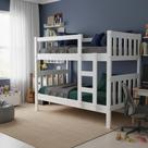 Beliche Solteiro Branca Estilo Moderna Com Escada Fixa MDF