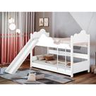 Beliche Solteiro Erika Nuvem com Escorregador - Branco Beliche Solteiro Erika Nuvem com Escorregador - Branco