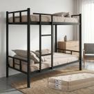Beliche Solteiro Estilo Industrial Em Aço Grade Lateral Segurança Total Com Dois Colchões D33 - Beliche Solteiro Estilo Industrial Em Aço Grade Lateral Segurança Total Com Dois Colchões D33 -