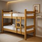 Beliche Solteiro Mdf estrado de madeira Leticia Para Quarto Vira Cama Reforçada Design Moderno Estilo Classico Retro