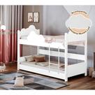 Beliche Solteiro Montessoriana Nuvem Erika Branco + Luminária Led Beliche Solteiro Montessoriana Nuvem Erika Branco + Luminária Led