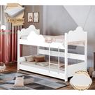 Beliche Solteiro Montessoriana Nuvem Erika com Colchões Branca Incluso Luminária Led Beliche Solteiro Montessoriana Nuvem Erika com Colchões Branca Incluso Luminária Led