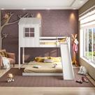 Beliche Solteiro Queen Montessoriano Cabana Family com Escorregador Casatema MadeiraOriginals Beliche Solteiro Queen Montessoriano Cabana Family com Escorregador Casatema MadeiraOriginals