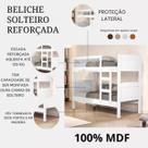 Beliche Solteiro Reforçada com Escada 100% MDF Várias Cores Disponíveis