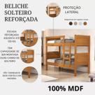 Beliche Solteiro Reforçada com Escada 100% MDF Várias Cores Disponíveis
