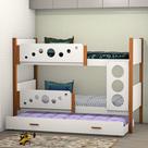 Beliche Solteiro Star com Cama Auxiliar - Branco com Mel Beliche Solteiro Star com Cama Auxiliar - Branco com Mel