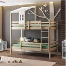 Beliche Teen Play com Telhado Casinha Natural/Branco - Casatema