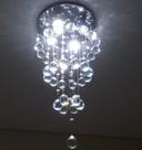 Belíssima Luminária de Cristal , Base de Inox Espelhado Para Escritório com 50cm de Altura