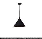 Bella Pendente Hat Fo007b Led 11w 3000k Preto Bella Pendente Hat Fo007b Led 11w 3000k Preto