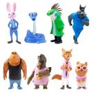 Bellicremas Zootopia Kit com 8 Figuras de Ação de Animais de Desenho Animado Bellicremas Zootopia Kit com 8 Figuras de Ação de Animais de Desenho Animado