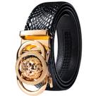Belt Barry.Wang Black Crocodile Leather Ratchet Gold Fivelas Belt Barry.Wang Black Crocodile Leather Ratchet Gold Fivelas
