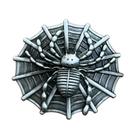 Belt Buckle Spider Web Vintage Silver Alloy para homens