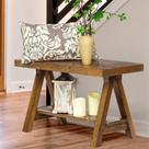 Bench Wnutrees Farmhouse Wood Rústico com Armazenamento Interior