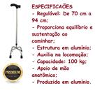 Bengala 4 Pontas De Alumínio Altura Ajustável Forte E Leve marca ALO