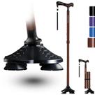 Bengala de caminhada King Pavonini Stability Dobrável 158 kg de nogueira