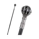 Bengala de Vampiro com Bola de Vidro Preta - 93cm - Ideal para Cosplay e Festa de Halloween