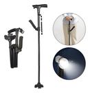Bengala Dobrável Led Base Antiderrapante Altura Ajustável