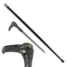 Bengala Medieval Decorativa Corvo com Lâmina Oculta 92cm Cosplay Colecionador