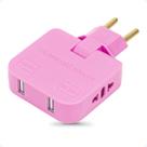Benjamim Adaptador T Articulado 16A Com 2 Plug USB Bivolt