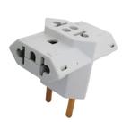 Benjamin Universal Tipo T Adaptador de 3 para 2 Pinos Tomada Plug Pino 10A Atende todos os tipos de Tomadas Elétricas Tensão Máxima 250V 01 Unidade