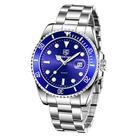 BENYAR Relógio de pulso elegante para homens, pulseira de aço inoxidável genuíno com movimento de quartzo, à prova d'á