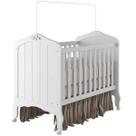 Berço 100% Mdf Branco Americano Harmonia De Bebê Vira Cama