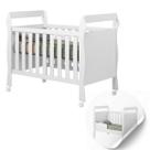 Berço 2 Em 1 Vira Mini Cama 100% Mdf Moderno Estiloso Bebê