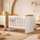 Berço 3 em 1 Americano MDF Branco com Amadeirado Cama Infantil Moderno com Colchão
