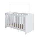 Berço 3 em 1 com Colchão Espuma D18 (10x60x130) Encanto Branco