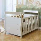 Berço 3 em 1 com Regulagem de Altura 100% MDF Star Branco Berço 3 em 1 com Regulagem de Altura 100% MDF Star Branco