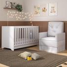 Berço 3X1 Com Colchão Incluso E Poltrona Elza Mp4094 Branco Berço 3X1 Com Colchão Incluso E Poltrona Elza Mp4094 Branco