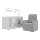 Berço 3x1 Com Poltrona De Amamentação Multimóveis Mp4064 Branco/cinza Branco/cinza Berço 3x1 Com Poltrona De Amamentação Multimóveis Mp4064 Branco/cinza Branco/cinza