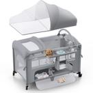 Berço 4 em 1 Baby Playard Obee Odee com trocador e armazenamento