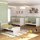 Berço Americano 3 em 1 Bloom para Colchão 60x130cm Multimóveis Transformável em Minicama e Sofá