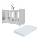 Berço Americano 3 em 1 com Colchão Incluso Chantilly Multimóveis BB0504BC