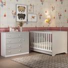 Berço Americano 3 em 1 com Cômoda 1 Porta 4 Gavetas Encanto Multimóveis MP4683