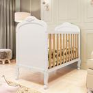 Berço Americano 3 em 1 Elô 100% Mdf Branco Brilho/Amêndoa - Móveis Peroba